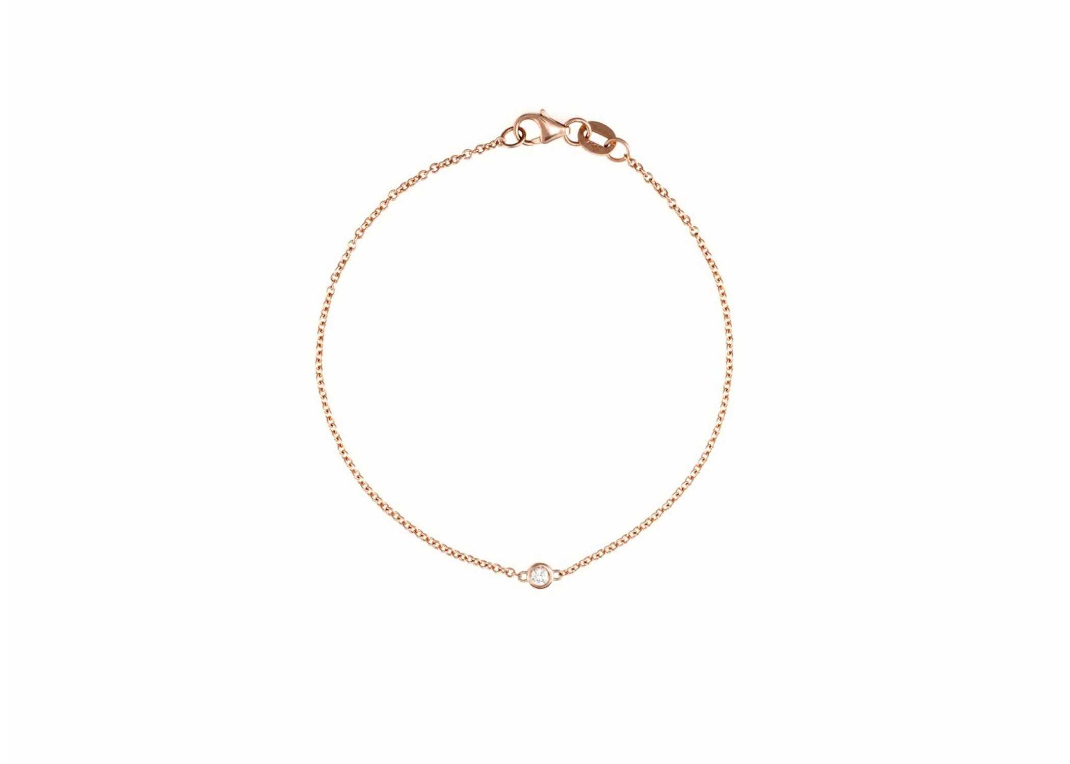 Delicate Rose Gold Plated Fashion Solitaire Bracelet